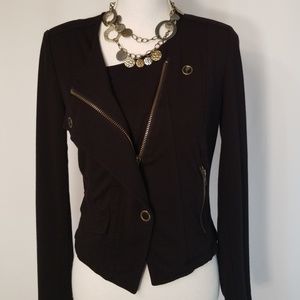 CAbi Sporty Black jacket Sz S.